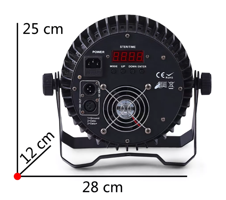 PAR LED 18x10W 6 en 1 RGBWA+UV GLOWING