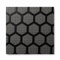 Panel Madera Polywood Case Enchapada Negro Hexagonal 10mm 2440*1220