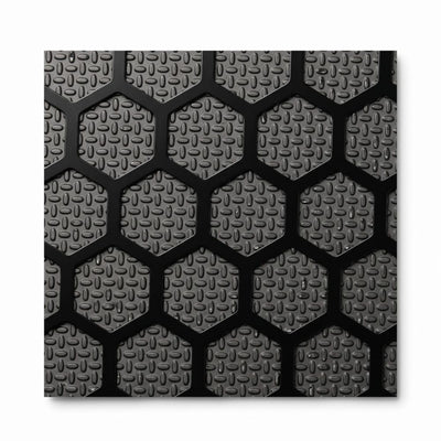 Panel Madera Polywood Case Enchapada Negro Hexagonal 10mm 2440*1220