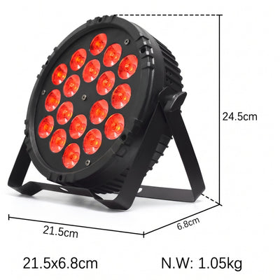 Foco PAR LED 18x12 LED Ring RGBW 4in1 Glowing