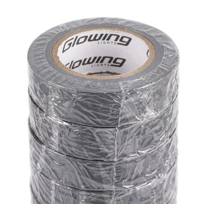 Cinta Aislante PVC 18 MT Gris Pack x10 / Huincha Aislante Glowing