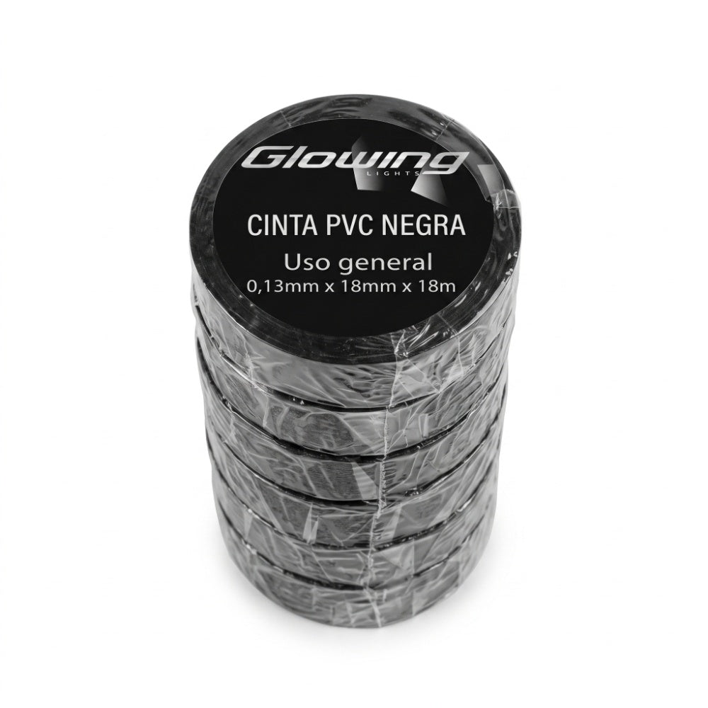 Cinta Aislante PVC 18 MT Pack x10/ Huincha Aisladora Glowing