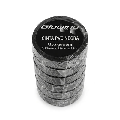 Cinta Aislante PVC 18 MT Pack x10/ Huincha Aisladora Glowing