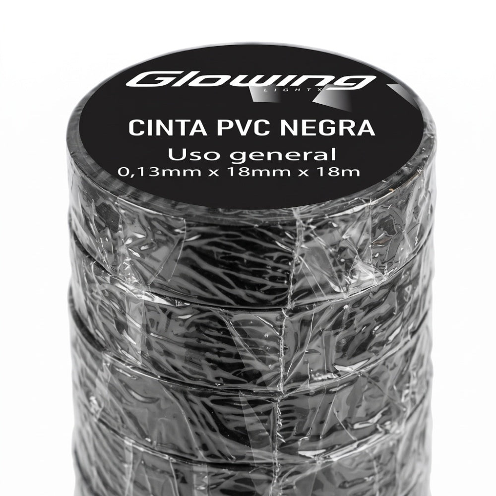Cinta Aislante PVC 18 MT Pack x10/ Huincha Aisladora Glowing