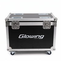 Kit 4 Focos LED COB04 PAR 200W Cálido/Frío Glowing + Flight Case de Transporte