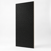 Panel Madera Polywood Case Enchapada Negro Hexagonal 10mm 2440*1220