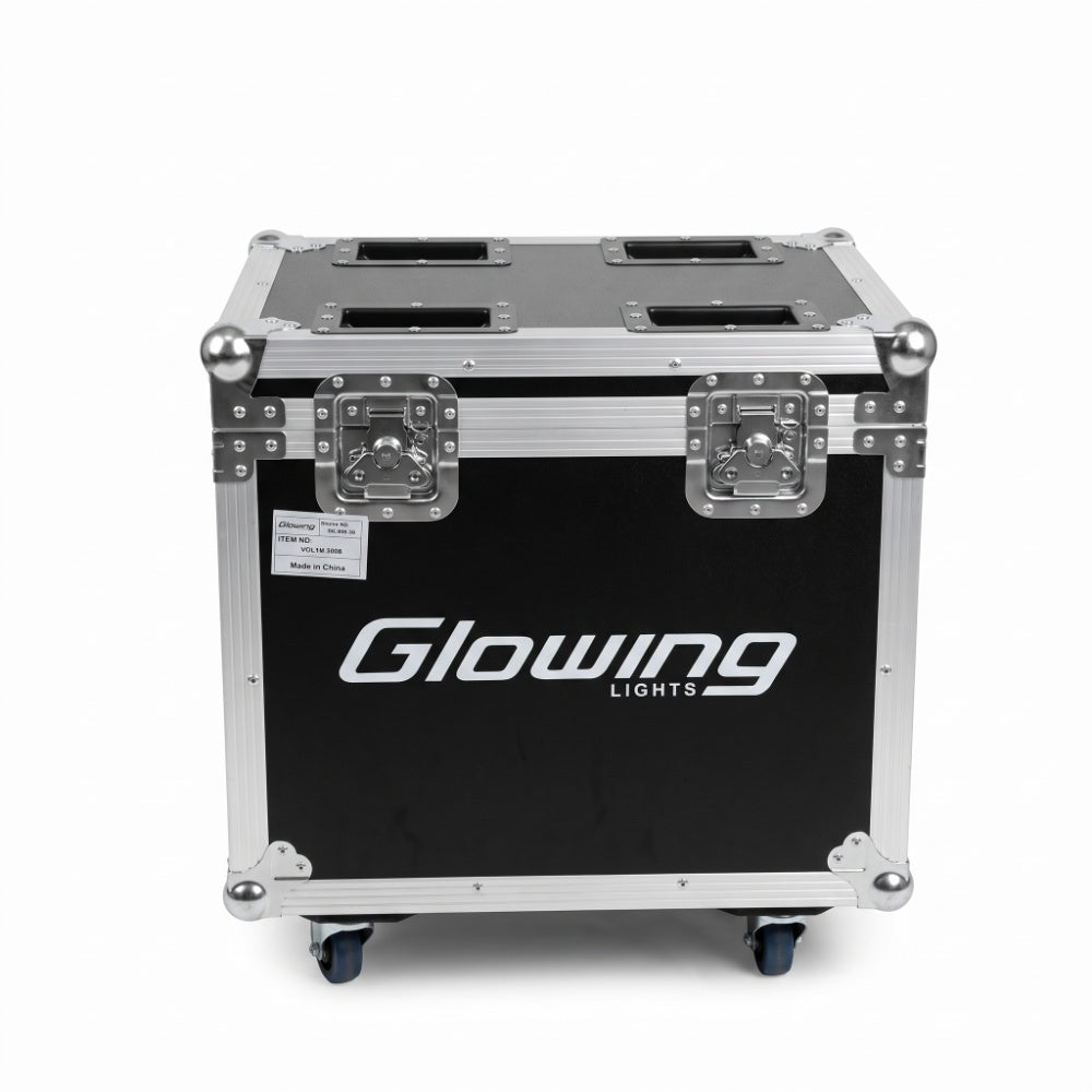 Kit 4 Cabezas Móviles Robotizadas Glowing BEAM 120W LED + Flight Case