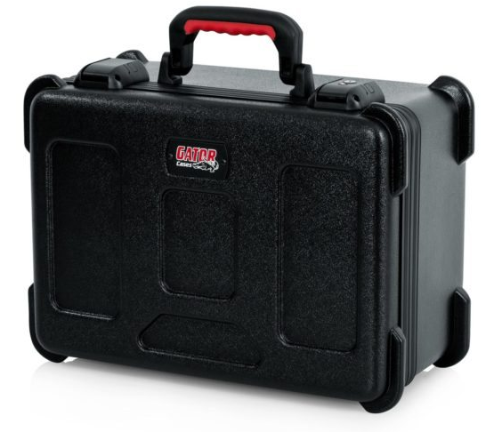 Case Gator de fibra para 7 micrófonos inalámbricos y accesorios.
