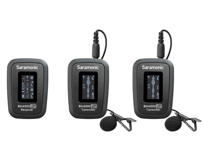 Microfono lavalier inalámbrico ULTRA PORTABLE UHF SARAMONIC BLINK500 PRO2 PACK