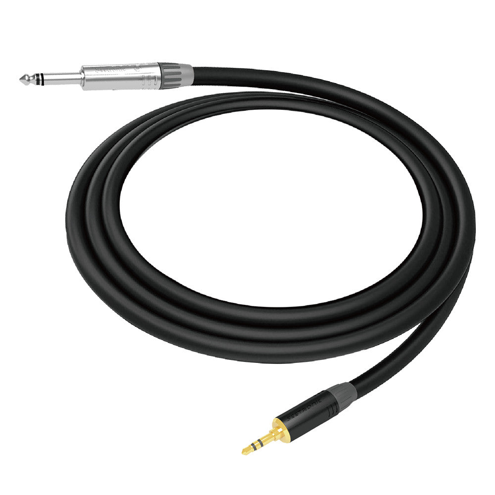 Cable Seetronic de audio rizado plug - mini Plug stereo 1 Mt