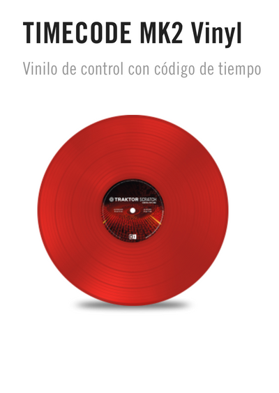 VINILO TRAKTOR SCRATCH CONTROL VINYL MK2 ROJO Native Instruments