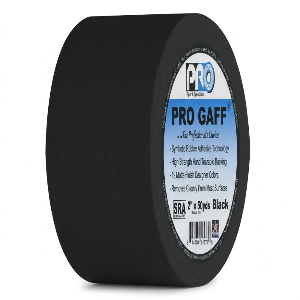 Cinta Gaffer de tela PRO GAFF Negro mate PROTAPE