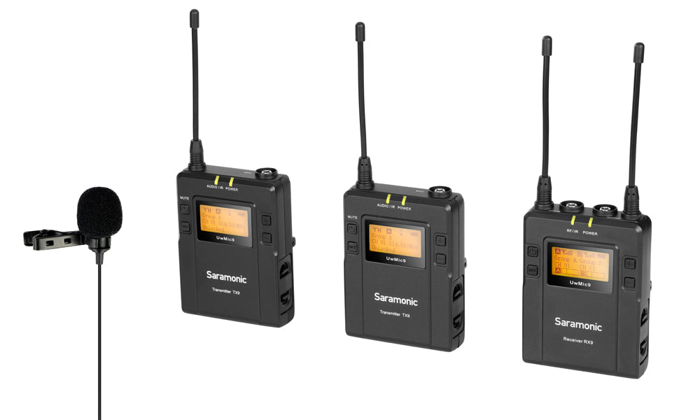 pack lavalier inalámbrico PORTABLE UHF SARAMONIC UWMIC9 KIT2