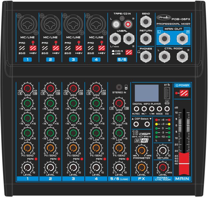 MEZCLADOR PRODB PDB-06FX
