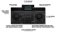 Denon Dj - SC LIVE 4 Controlador de DJ independiente todo en uno mezclador de 4 canales, Amazon Music Unlimited Streaming, Wi-Fi, altavoces, serato DJ y virtual DJ compatible