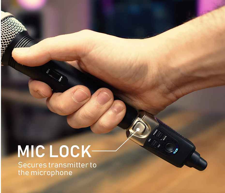 Xvive U3 Sistema Inalámbrico de Micrófono Transmisor y Receptor Inalámbrico XLR para Micrófono Dinámico