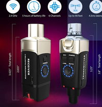 Xvive U3 Sistema Inalámbrico de Micrófono Transmisor y Receptor Inalámbrico XLR para Micrófono Dinámico
