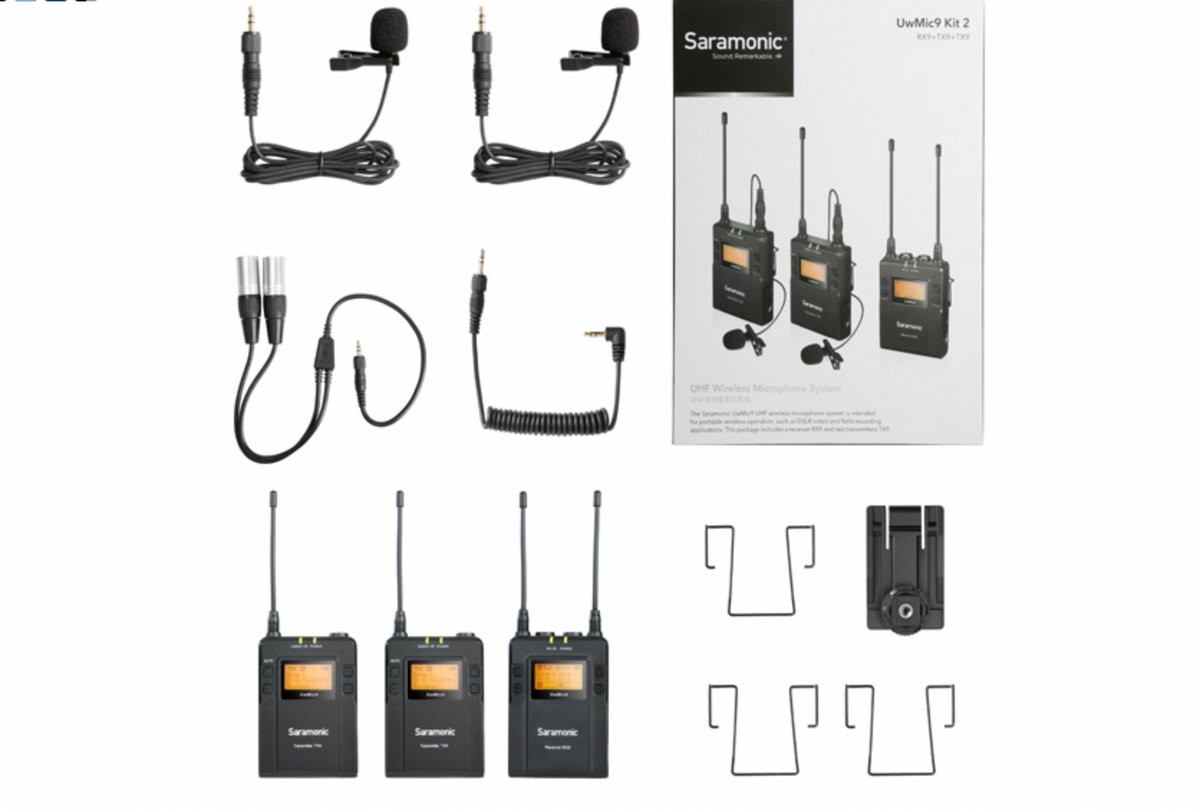 pack lavalier inalámbrico PORTABLE UHF SARAMONIC UWMIC9 KIT2