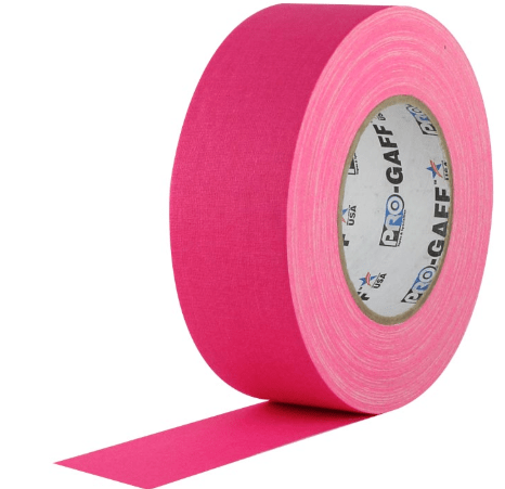 Cinta Gaffer Pro Gaff 2X50YD Fl Rosado Flúor Pro Tapes - Urdile