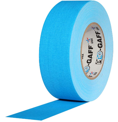 Cinta Gaffer PROTAPES azul flúor 2″X 45m
