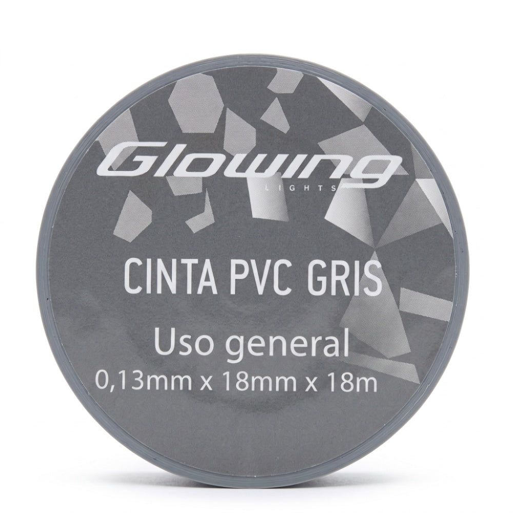 Cinta Aislante PVC 18 MT Gris Pack x10 / Huincha Aislante Glowing
