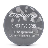 Cinta Aislante PVC 18 MT Gris Pack x10 / Huincha Aislante Glowing