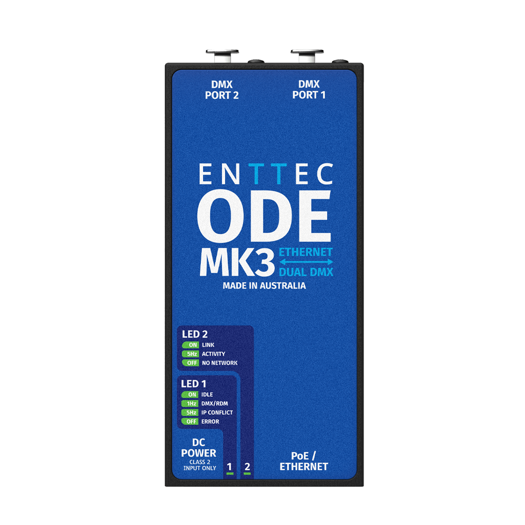 Interfaz iluminacion 2 universos ENTTEC ODE Mk3 - Urdile