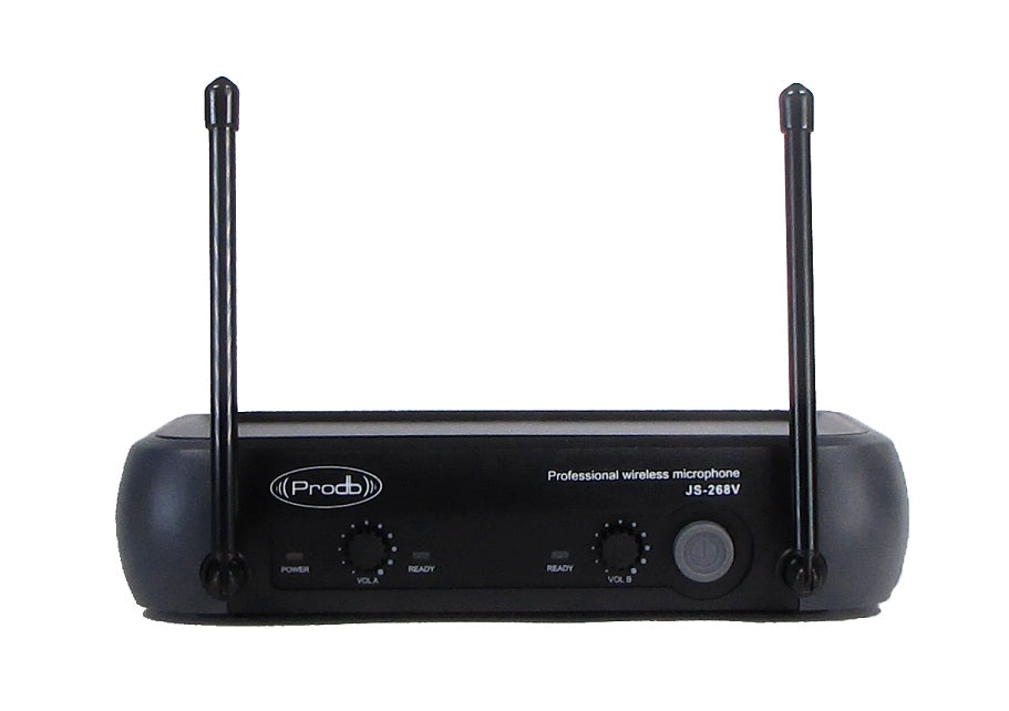 Sistema Inalámbrico VHF con 2 microfonos de mano Prodb