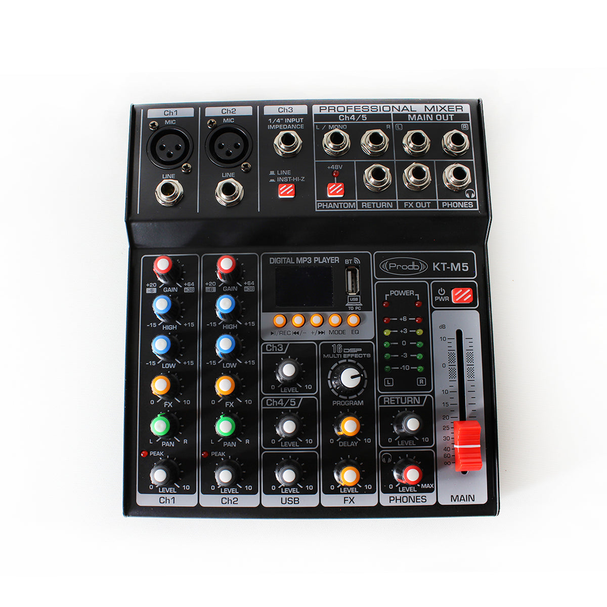 CONSOLA PRODB MIXER DSP ANÁLOGA KT-M5 (5CH)