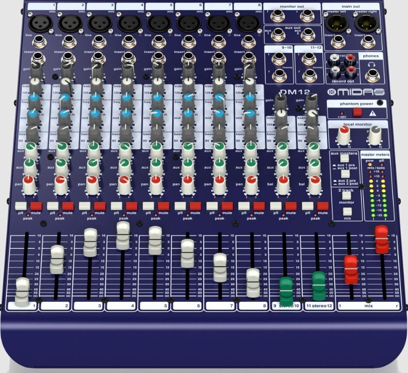 MIDAS DM12 Consola analogica de 12 canales - Urdile