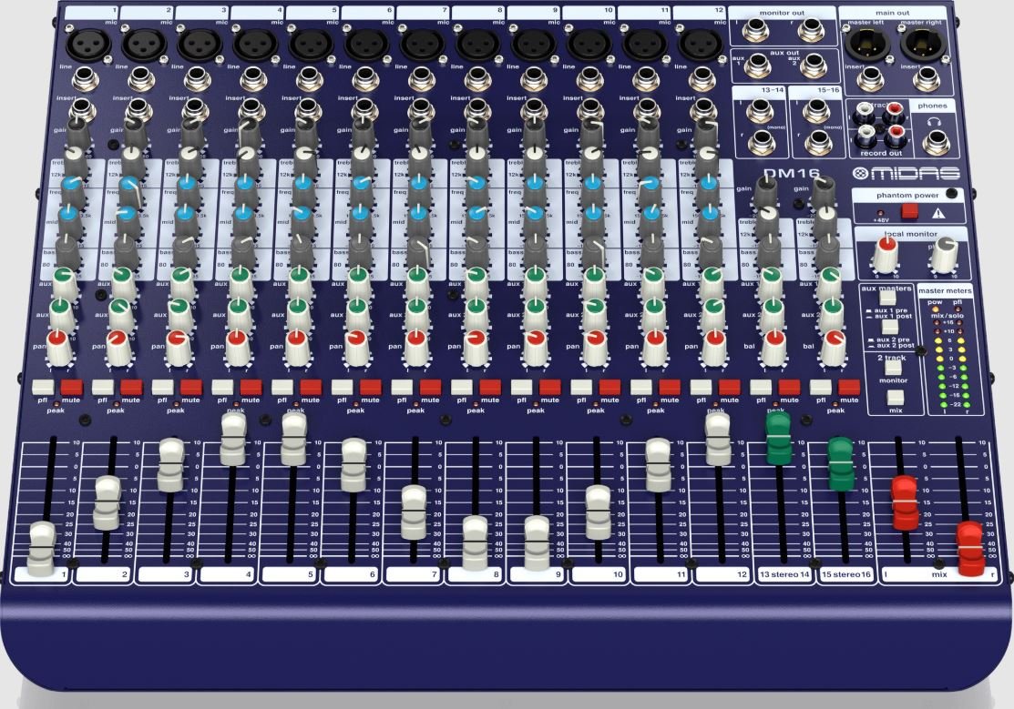 MIDAS DM16 Consola analogica de 16 canales - Urdile
