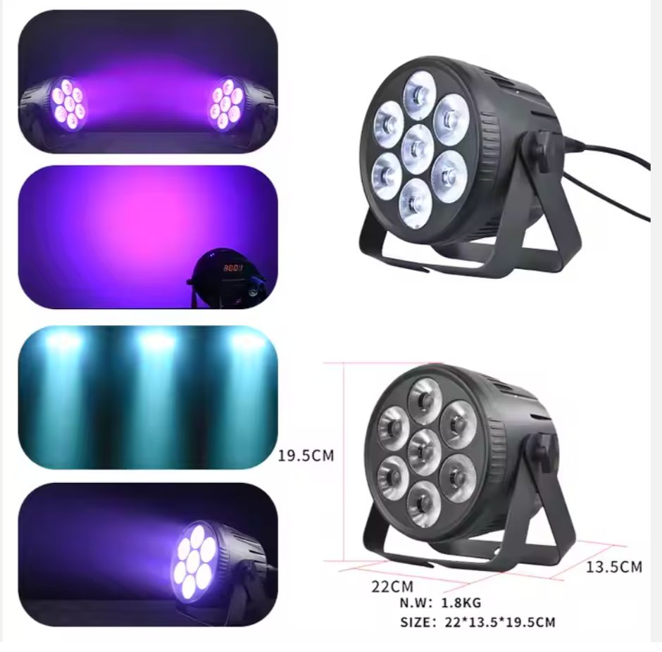 Mini Par Led RGB+W 7X20 - Urdile