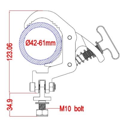 Muela clamp negra 360ª ZD114B126ZY - 360 - Urdile