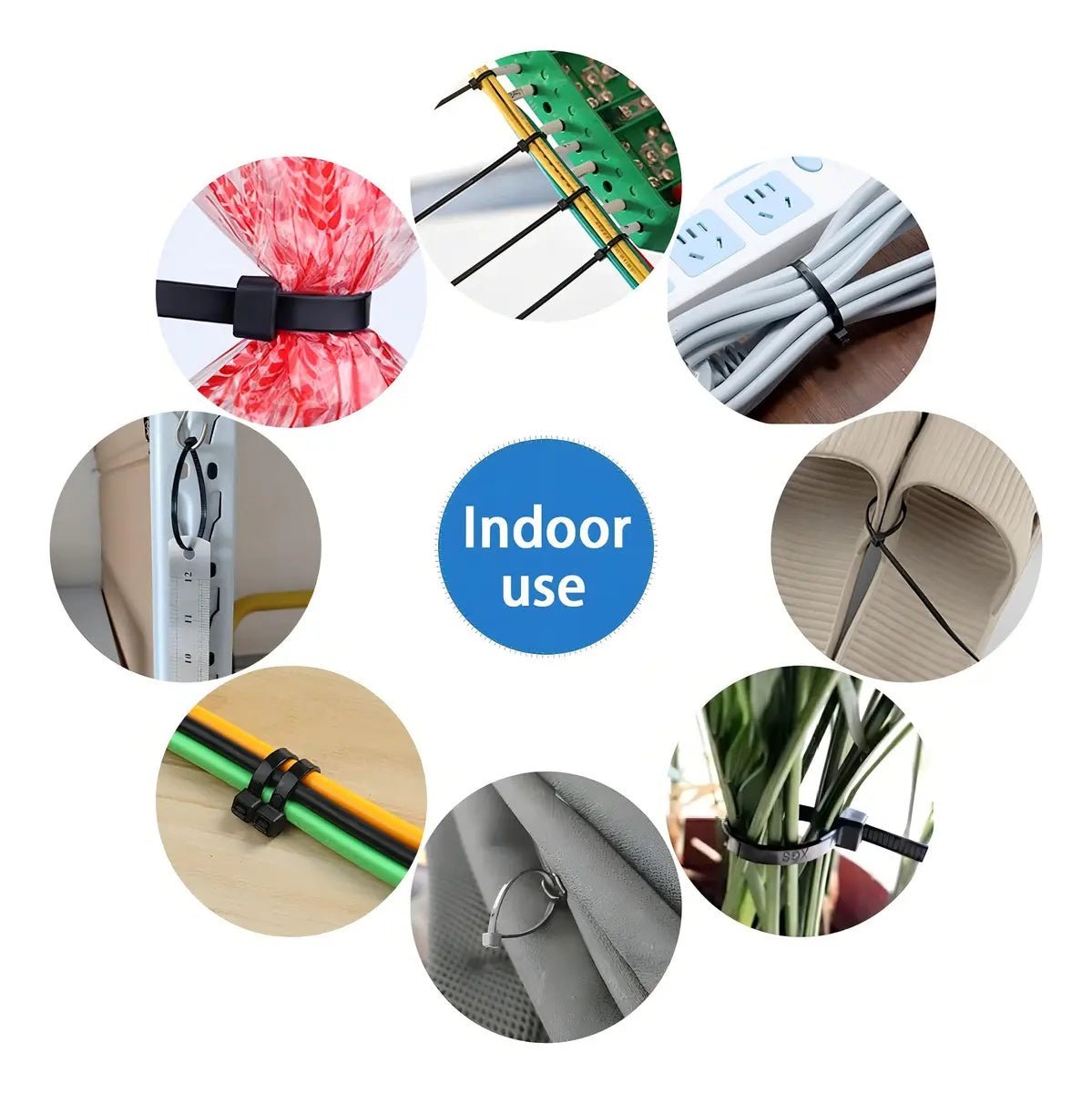 Pack 100 Amarras Plásticas Negras 3x100mm Nylon - Urdile