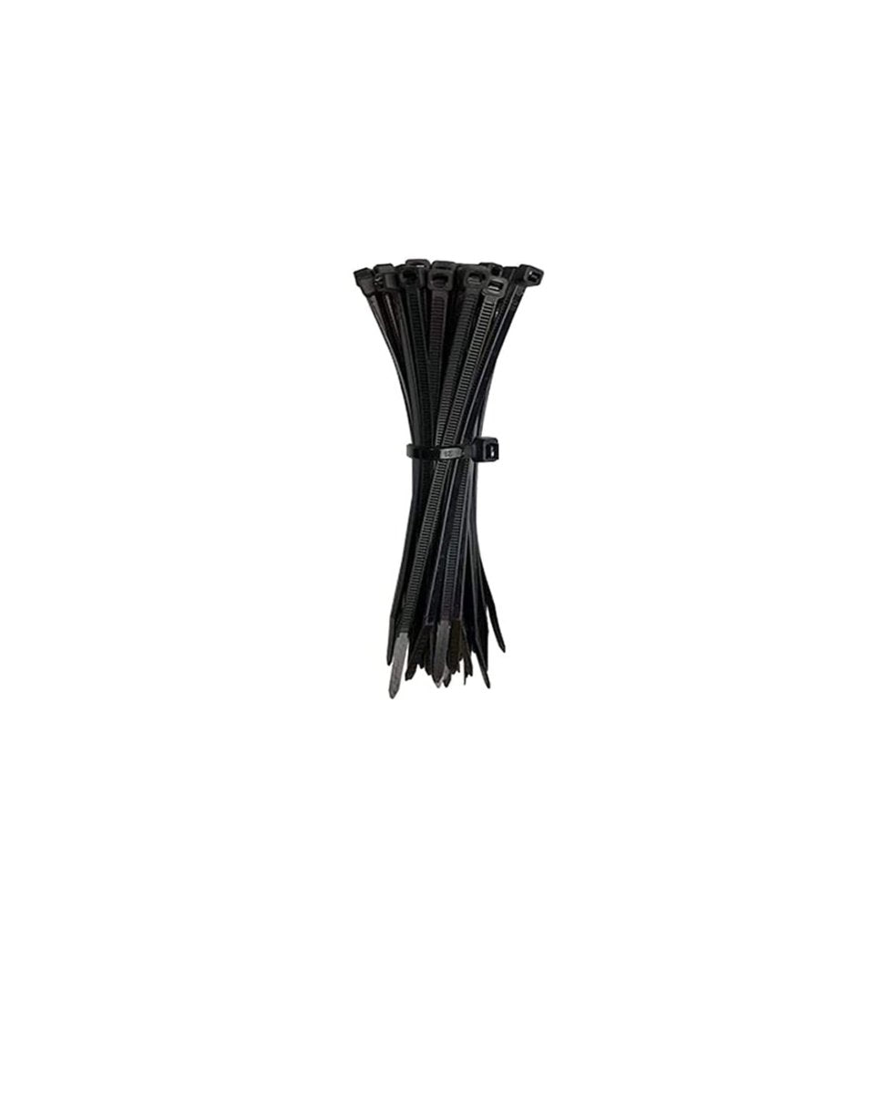 Pack 100 Amarras Plásticas Negras 3x100mm Nylon - Urdile