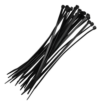 Pack 100 Amarras Plásticas Negras 4x300mm Nylon - Urdile
