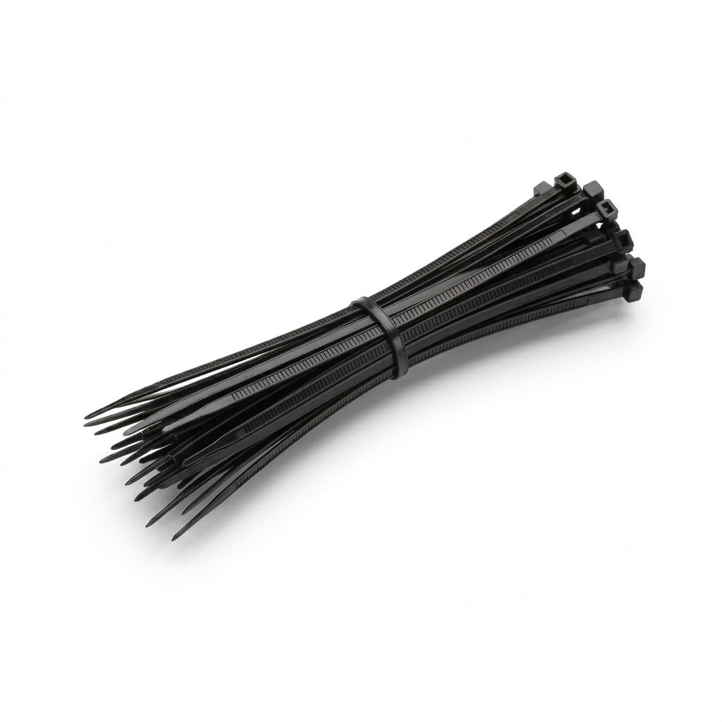 Pack 100 Amarras Plásticas Negras 4x300mm Nylon - Urdile