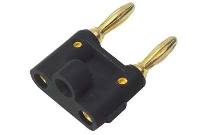 Plug Banana doble  Negro