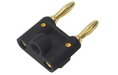 Plug Banana doble  Negro