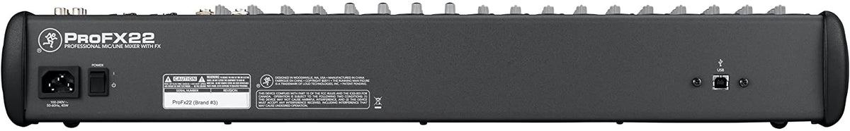 Mezclador Mackie PROFX22 Professional Efectos mezclador con USB
