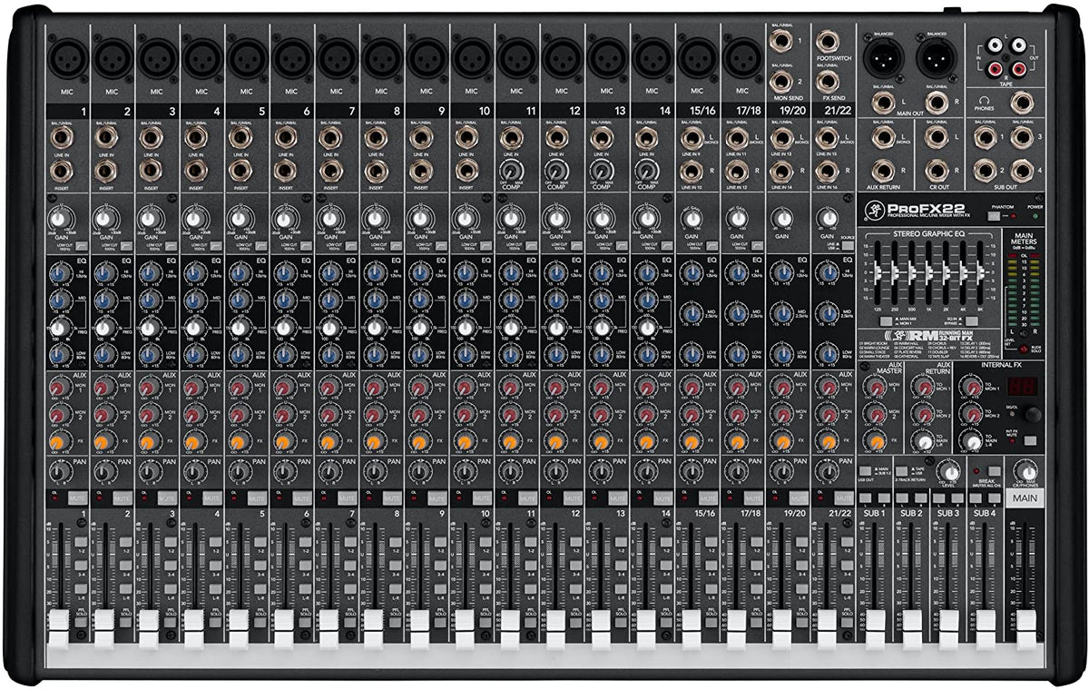 Mezclador Mackie PROFX22 Professional Efectos mezclador con USB