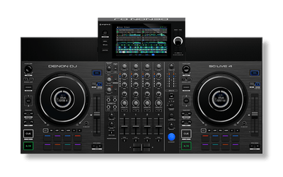 Denon Dj - SC LIVE 4 Controlador de DJ independiente todo en uno mezclador de 4 canales, Amazon Music Unlimited Streaming, Wi-Fi, altavoces, serato DJ y virtual DJ compatible