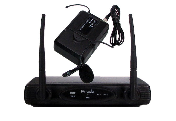 Sistema Inalámbrico UHF con microfono de lavalier Prodb