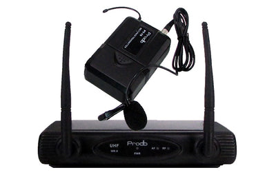 Sistema Inalámbrico UHF con microfono de lavalier Prodb