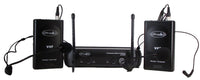 Sistema Inalámbrico VHF con 2 microfonos cintillo Prodb