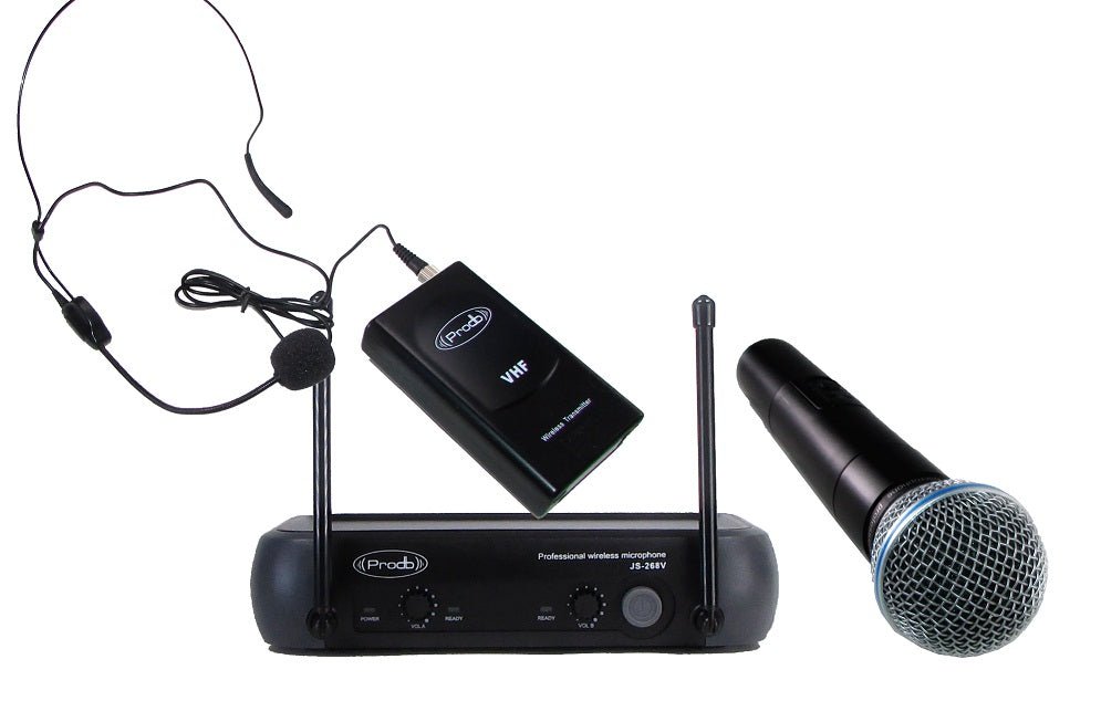 Sistema Inalámbrico Vhf con Micrófonos de Mano-cintillo Prodb - Urdile