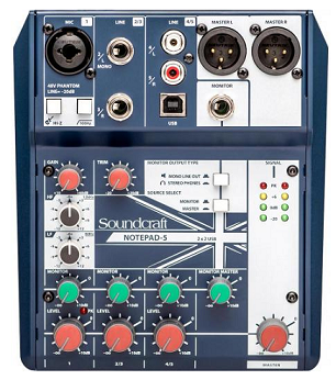 Soundcraft Notepad 5 con USB