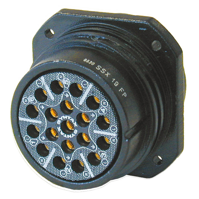 Conector tipo socapex Syntax 19 pin Hembra chasis SSX19FP