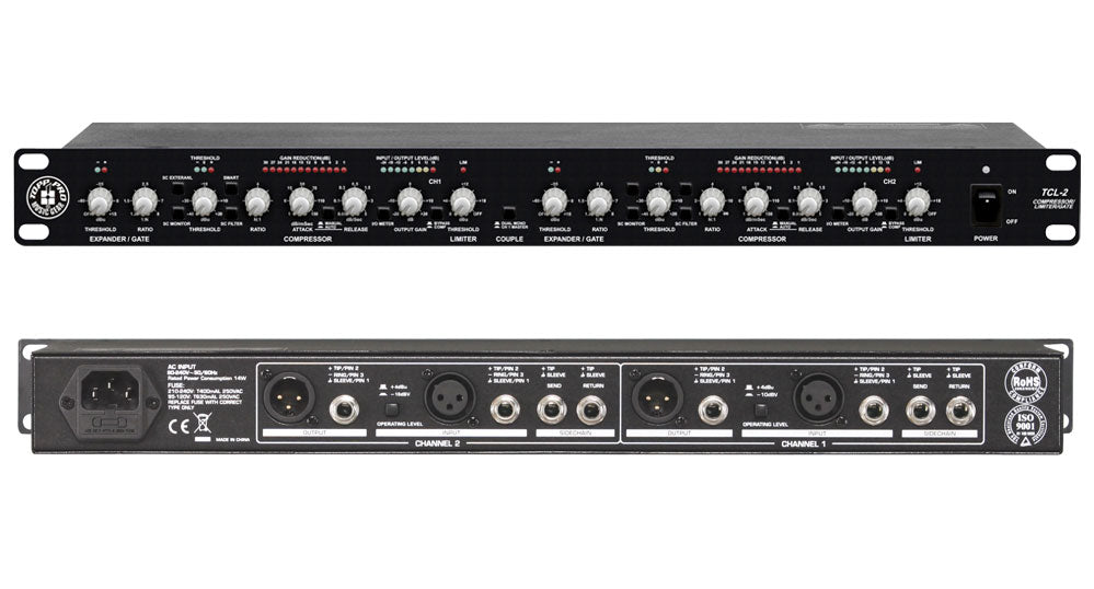 Procesador de audio Topp Pro TCL-2 Compresor, Limitador, Noise Gate
